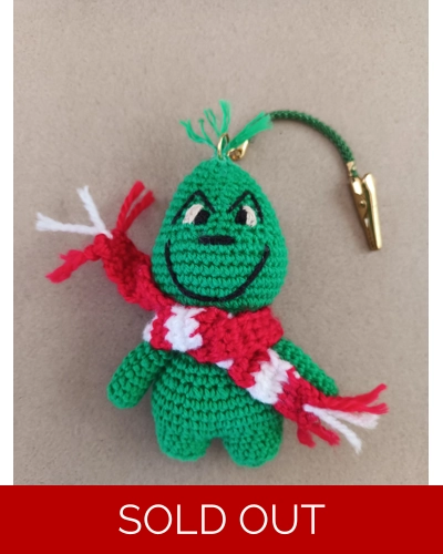 Handmade Christmas Grinch Decoration